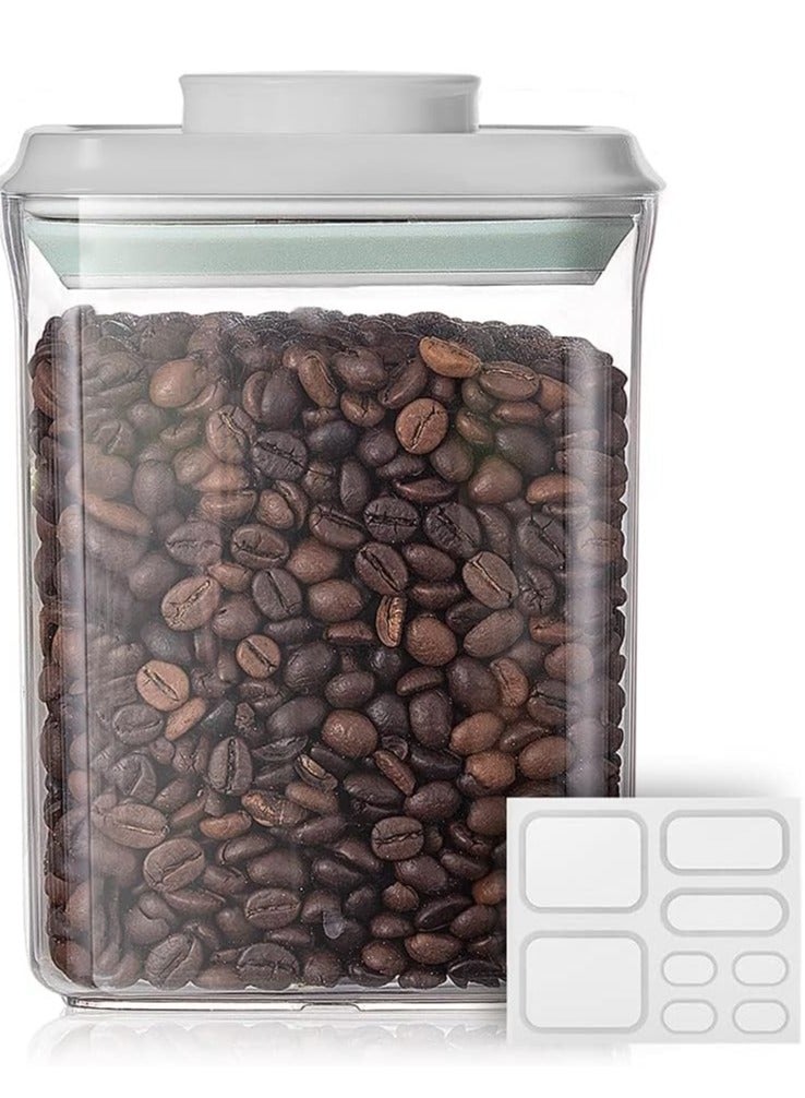 أنكو عبوات تخزين طعام Ankou الفاخرة المحكمة الإغلاق Qt Pop Up Food Formula مع أغطية، خالية من مادة BPA، قابلة للتكديس بزر واحد للقهوة والشاي والسكر البني والحبوب، عبوة من 3 قطع، سعة (1200 مل × 1 + 2000 مل × 1 + 3300 × 1) - Image 1