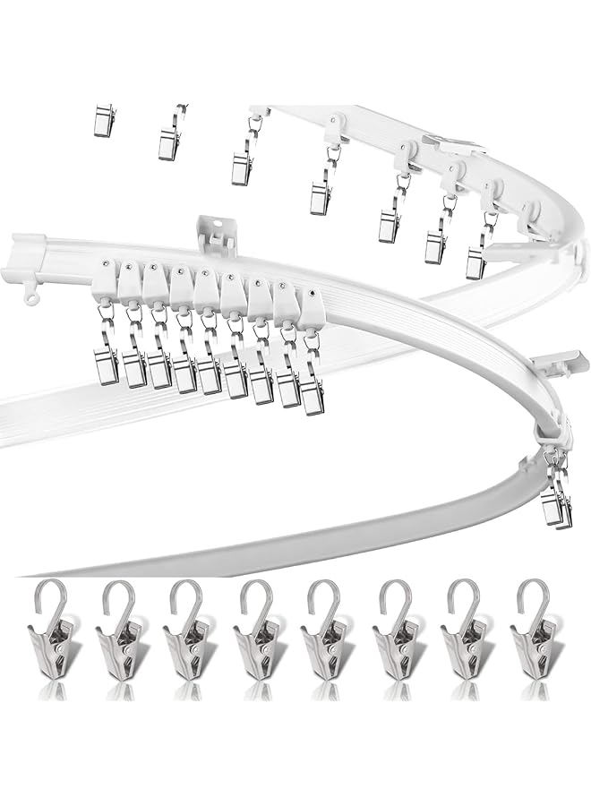 erorex Curved Ceiling Curtain Track Flexible Bendable Mount For Curtain Rail Bunk Bed Bay Window Room Divider 5 M - Image 1