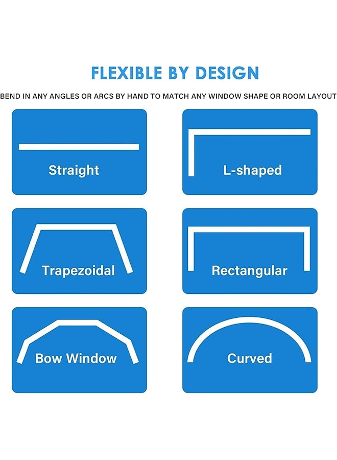 erorex Curved Ceiling Curtain Track Flexible Bendable Mount For Curtain Rail Bunk Bed Bay Window Room Divider 5 M - Image 5