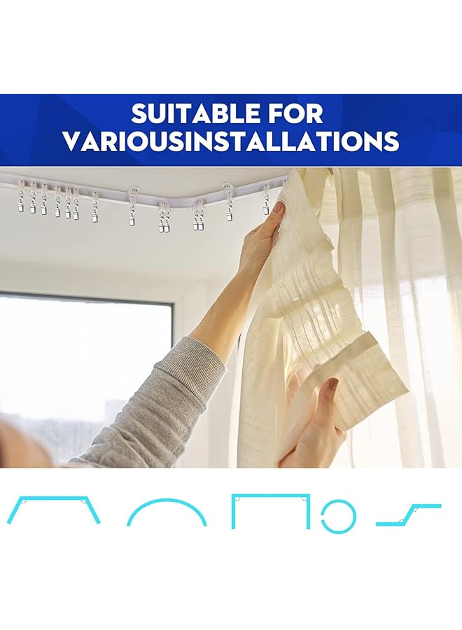 erorex Curved Ceiling Curtain Track Flexible Bendable Mount For Curtain Rail Bunk Bed Bay Window Room Divider 5 M - Image 4