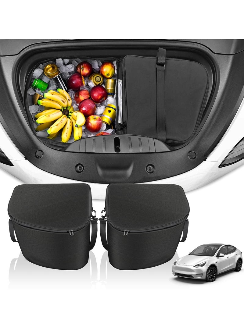 Generic - Frunk Cooler Organizer for Model Y 2020-2021, Camping Cooler Insulated Bags, Waterproof Two Bags Front Trunk Storage Organizers for Tesla Model Y Interior Accessories (Model Y) - Image 1