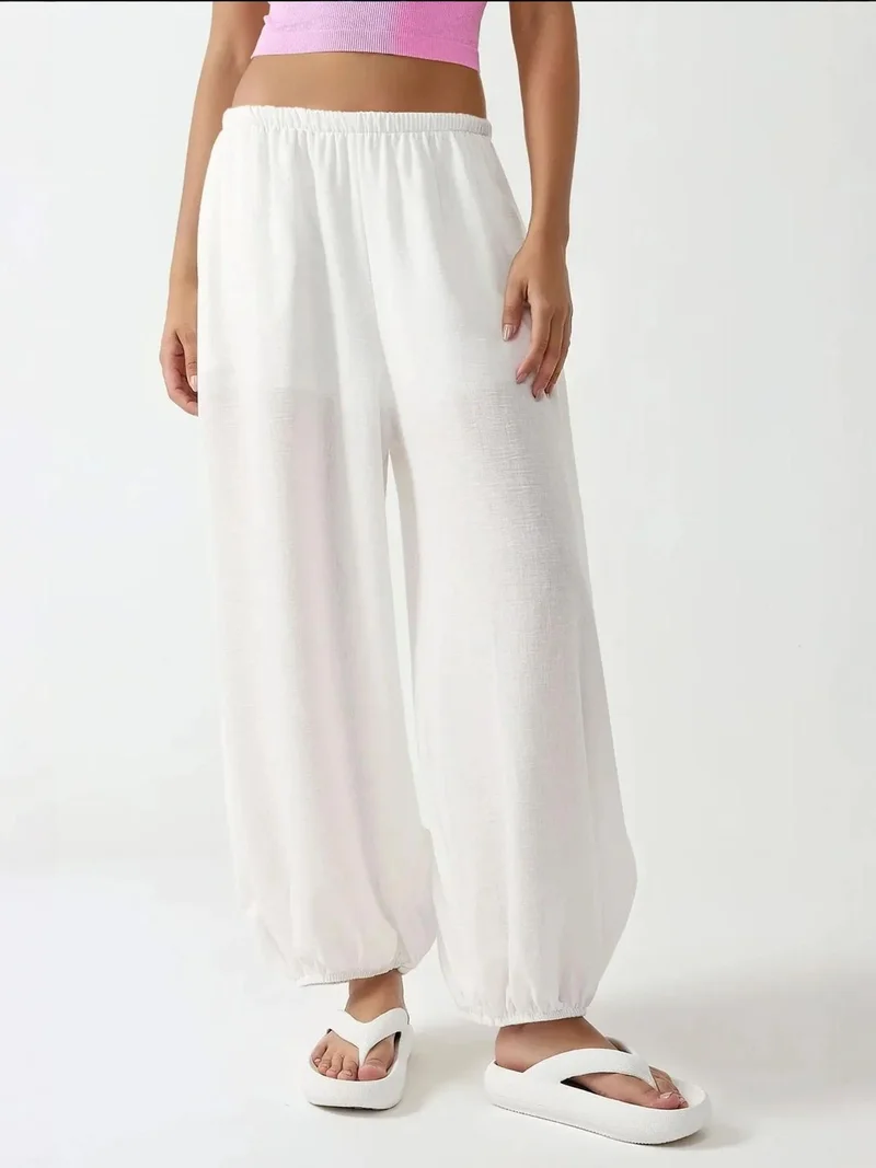 زوبعة بنطلون رياضي واسع بخصر منخفض