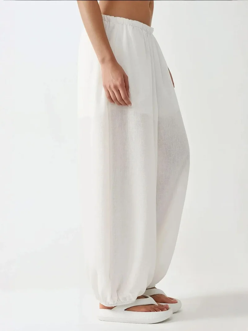 زوبعة بنطلون رياضي واسع بخصر منخفض