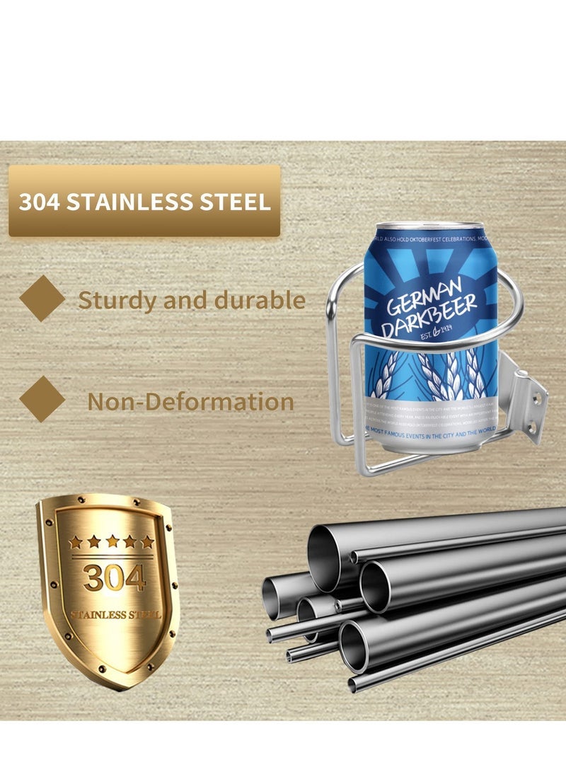 SYOSI 4 Pcs Boat Cup Holder, Stainless Steel Boat Ring Cup, Drink Holder Universal Drink Holder for Marine Yacht Truck RV Car Trailer Hardware - Image 2