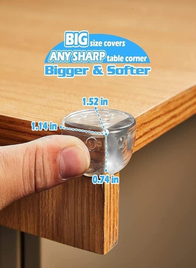 BIRZAR Silicone Corner Protector for Sharp Edges Table | Soft PVC Transparent Furniture Edge Angle Protection Guards for Child Safety (Smiley Round Edge Protectors) (8) - Image 3