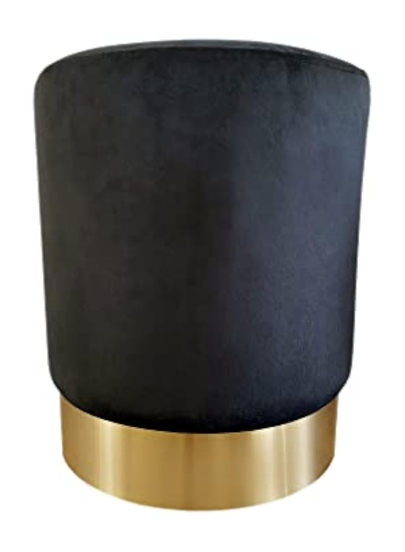 MAPLE HOME DECORATION Maple Home Modern Round Ottoman Accent multifunctional Gold Plating Base Velvet Upholstered Footrest Mushroom Stool Soft Padded Seat Vanity Chairs Make-up Living Room Bedroom Patio Furniture  - Image 2