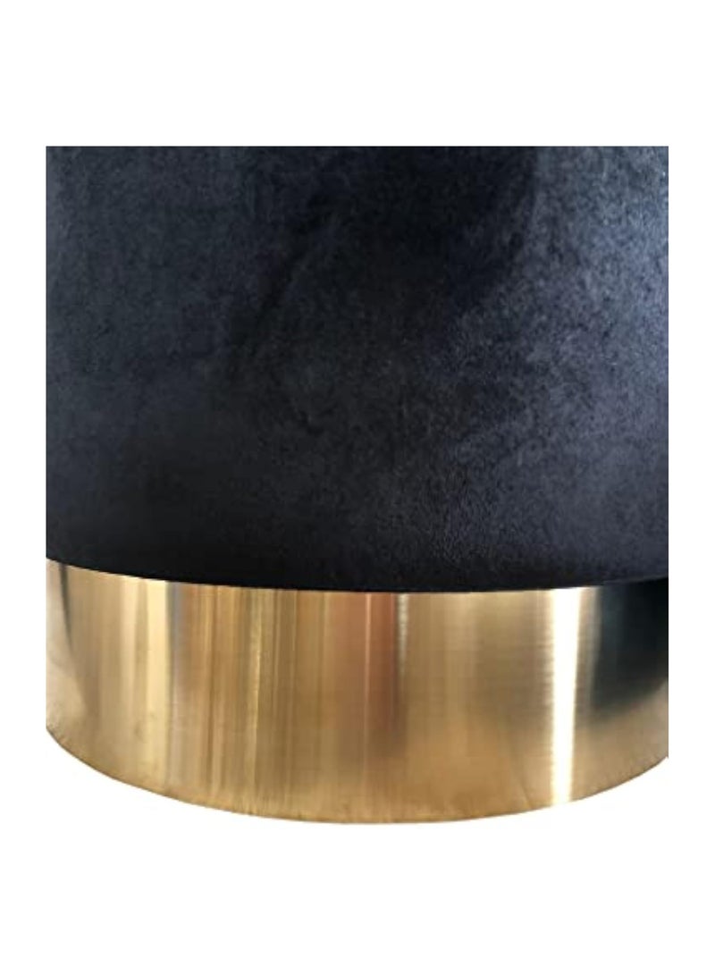 MAPLE HOME DECORATION Maple Home Modern Round Ottoman Accent multifunctional Gold Plating Base Velvet Upholstered Footrest Mushroom Stool Soft Padded Seat Vanity Chairs Make-up Living Room Bedroom Patio Furniture  - Image 4