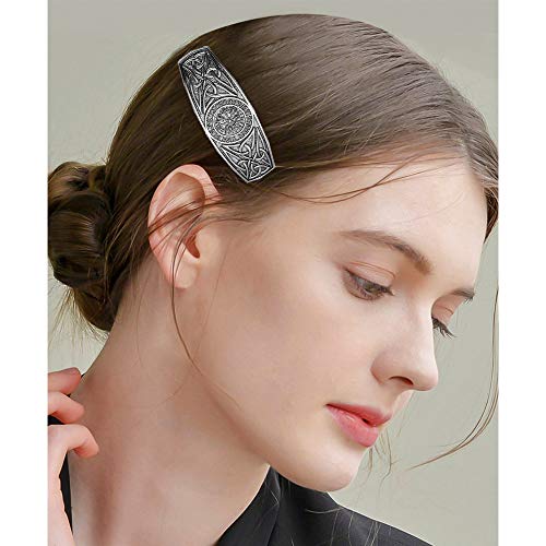 TEAMER Fashion Vintage Celtic Knot Hair Clip Metal Barrettes Hair Accessories Pattern Engraved Headwear Styling for Women - Image 5