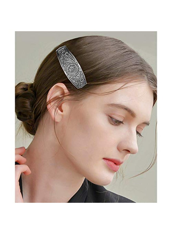 TEAMER Fashion Vintage Celtic Knot Hair Clip Metal Barrettes Hair Accessories Pattern Engraved Headwear Styling for Women - Image 4