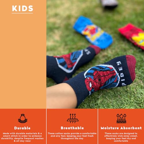 Supersox Ankle Disney Avenger Ankle Length Socks for Kids, Made with Breathable, Anti Odour & Moisture Absorbent Combed Cotton with a Extra Durable Welt, Ideal For All Day Wear (Pack Of 5), Assorted - Image 5