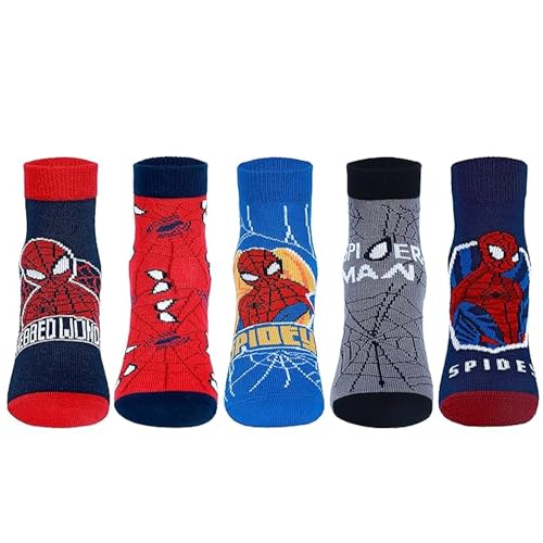 Supersox Ankle Disney Avenger Ankle Length Socks for Kids, Made with Breathable, Anti Odour & Moisture Absorbent Combed Cotton with a Extra Durable Welt, Ideal For All Day Wear (Pack Of 5), Assorted - Image 1