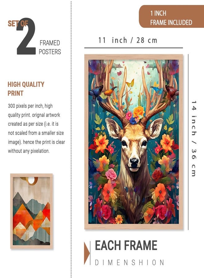 ARTELLY Modern Art Framed Wall Paintings For Wall/Home Decoration Living Room Bedroom Dining Room Decorative Big Size Wall Painting For Office Hotel Cafe Room Decor (Set of 4) (Art Deco, 10) - Image 2