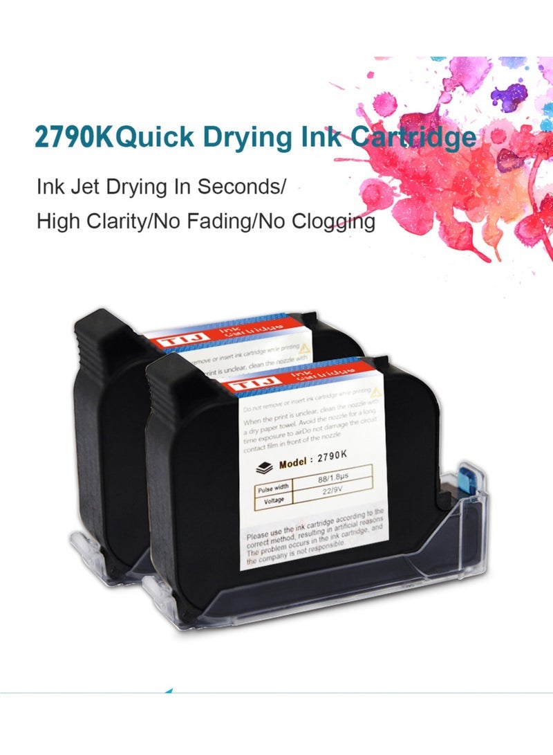 2790K Original Solvent Quick Dry Ink Cartridge Original Aqueous Water Soluble Ink Cartridge Replacement Handheld Inkjet Printer MX3S/D10 (Green)  - Image 2