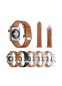 HEXABEX Apple Watch Leather band 46mm/45mm/44mm/49mm, Apple Watch Leather Strap for Apple Watch All Series Compatible with 46mm/45mm/44mm/49mm Brown  - Image 4
