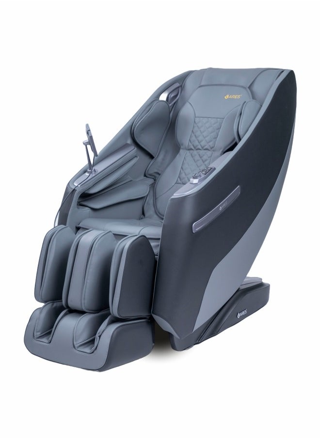 ARES - ARES uRoyal Massage Chair | 3D Super Long SL-Track Massage | 12 Auto Programs | Heating | Voice Control | 3 Zero-Gravity Positions | 3D Digital Bluetooth (Gray with Black) - Image 1