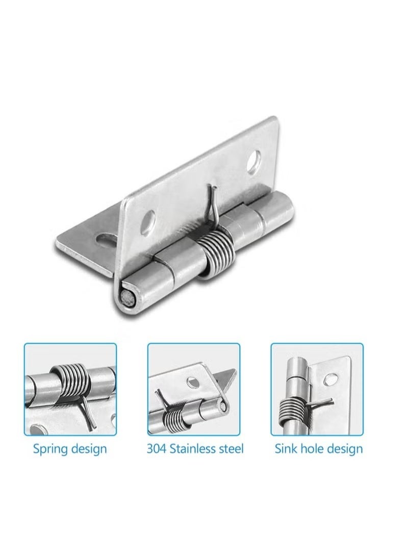 Self Closing Door Hinges 2 Inch Set of 4 Spring Hinge Automatic Door Closer Hinge Soft Auto Close Door Hinges for Home  - Image 2