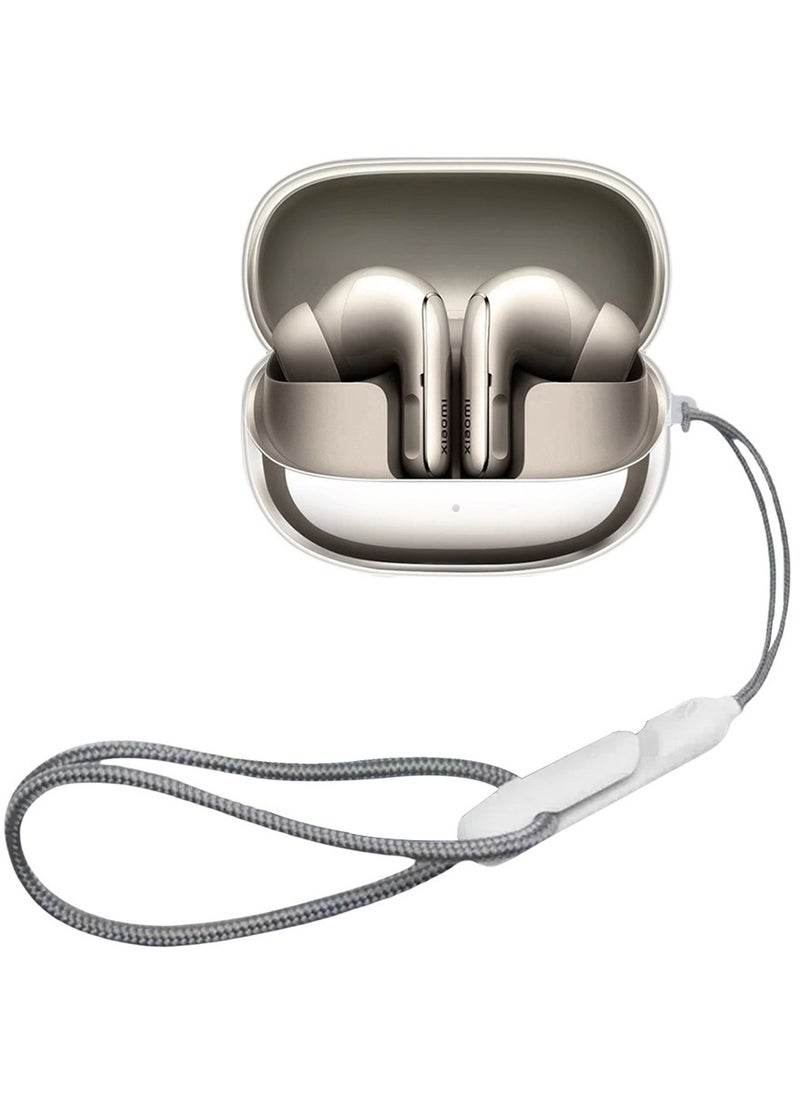 Generic Transparent Soft Case for Xiaomi Buds 5 Pro with Lanyard  - Image 1