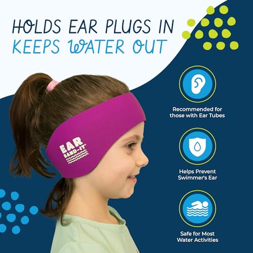 Ear Band-It Earvolution Ear Band-It Original Swimming Headband for Kids/Adults - Invented by Ear, Nose, and Throat Doctor- Durable Neoprene Maximizes Protection - Putty Buddies Sold Separately - Red - Small - Image 3