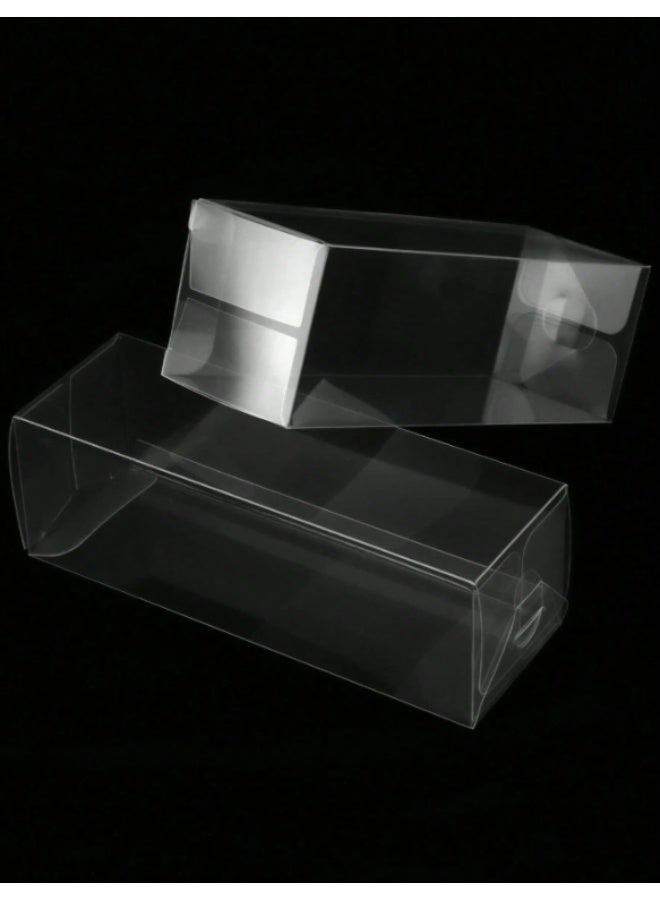 ANUM BY MUNA 10 Pieces Printed Transparent PVC Gift Boxes – Single-Color Printed Plastic Boxes, Ideal for Displaying Jewelry, Chocolates, Toys, and Practical Gifts. Dust-Protected Display Box, Perfect for Jewelry, Weddings, - Image 5