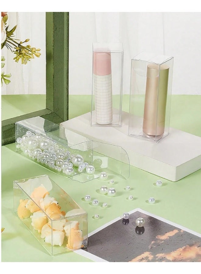 ANUM BY MUNA 10 Pieces Printed Transparent PVC Gift Boxes – Single-Color Printed Plastic Boxes, Ideal for Displaying Jewelry, Chocolates, Toys, and Practical Gifts. Dust-Protected Display Box, Perfect for Jewelry, Weddings, - Image 3