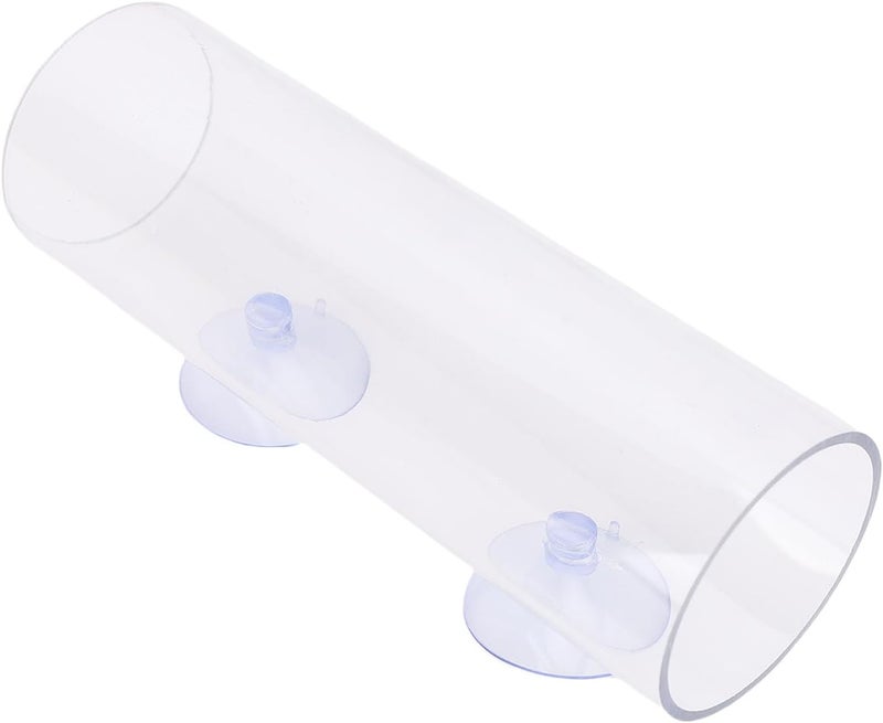 Betta Fish Sleeping Tube, Transparent Tunnel with Suction Cup, Plastic, Easy Installation, L Size - Image 1