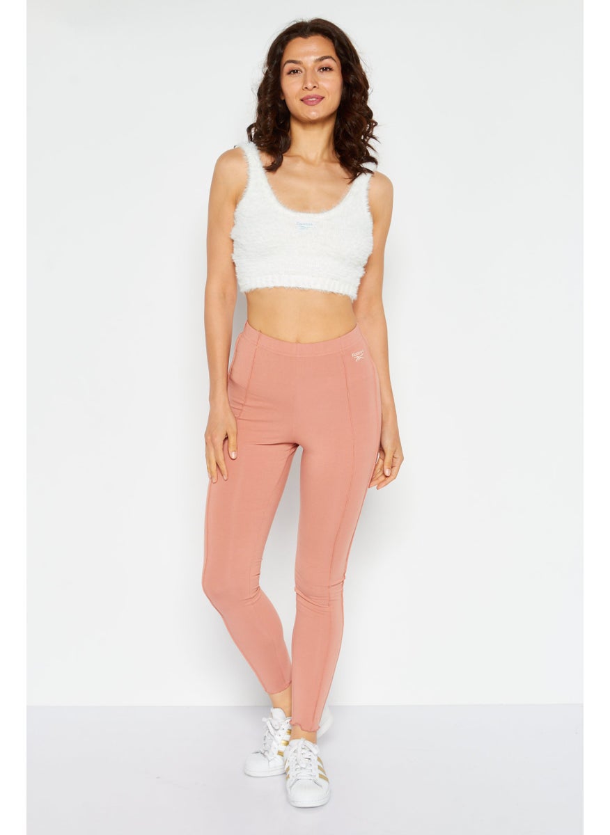 Reebok Women Sportswear Fit Pull-On Training Legging, Orange  - Image 4