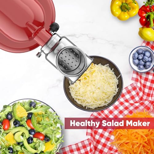 Cofun ملحق تقطيع وفرم من الفولاذ المقاوم للصدأ لخلاط المطبخ KitchenAid، آلة السلطة مع مقطع الخضروات، صانع السلطة، طحن البودرة، مبشرة الجبن من Cofun - Image 2