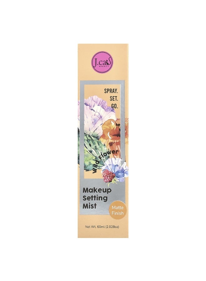 Jcat Beauty J.Cat Beauty, Spray, Set, Go, Makeup Setting Mist, Matte Finish, Wild Flower, 2.028 oz (60 ml)  - Image 2