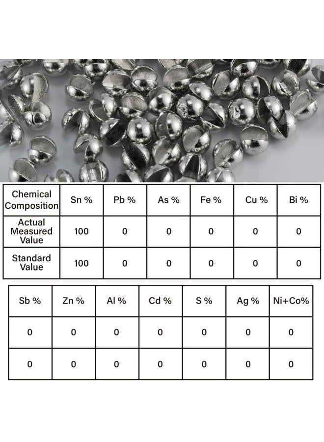 Dr.Fish 100 Pack Tin Split Shot Sinkers, Non Toxic Fishing Weight, Enviornmental Lead-Free Fly Fishing Line Sinkers Freshwater Saltwater Terminal Tackle 3/0 - Image 2