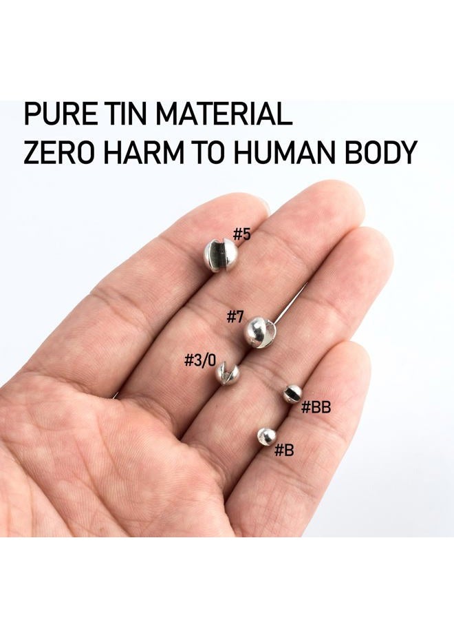 Dr.Fish 100 Pack Tin Split Shot Sinkers, Non Toxic Fishing Weight, Enviornmental Lead-Free Fly Fishing Line Sinkers Freshwater Saltwater Terminal Tackle 3/0 - Image 4