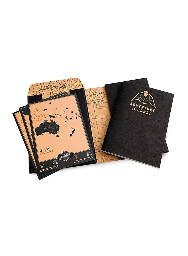 Generic Scratch Off World Travel Map Personalized Journal  - Image 1