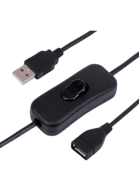 USB Cable with Switch, 3-Pack USB Male to Female Extension Cord Inline Rocker On/Off Switch for Driving Recorder, LED Desk Lamp, USB Fan, LED Strip