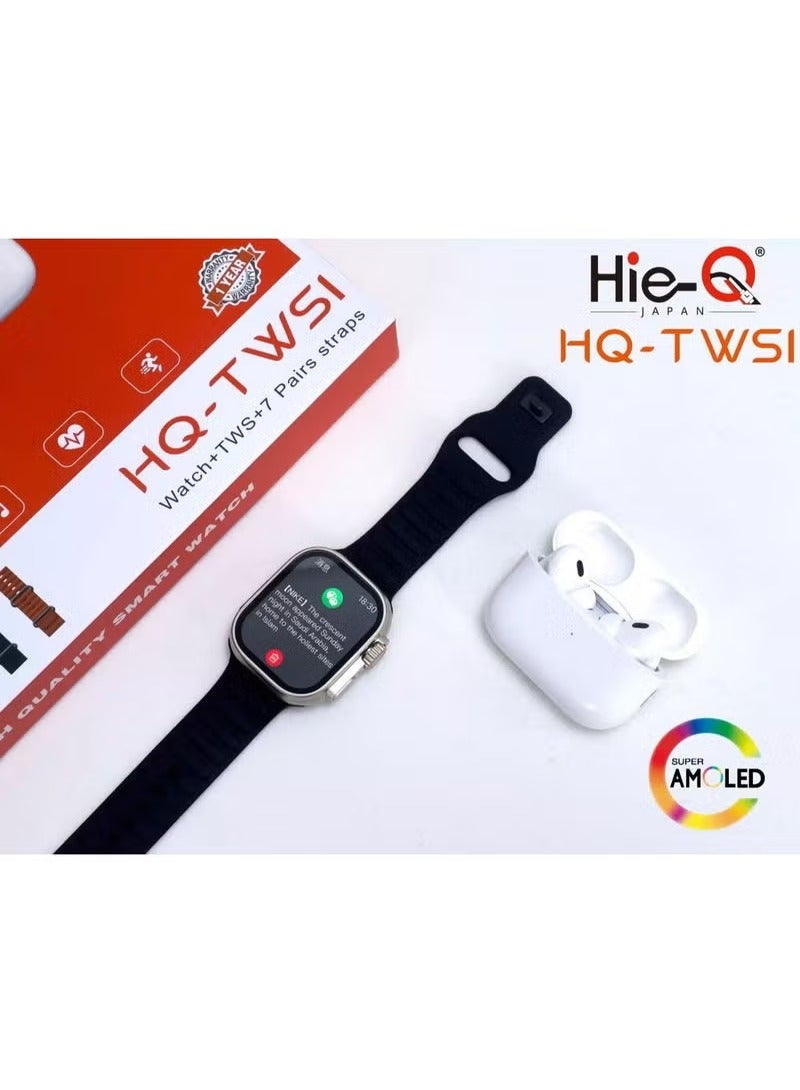Hie-Q Smartwatch & Wireless Earbuds Combo – Fitness Tracker with Heart Rate Monitor, Waterproof Smartwatch + True Wireless Earbuds for Music & Calls – Ideal Gift Set for Men & Women - Image 3