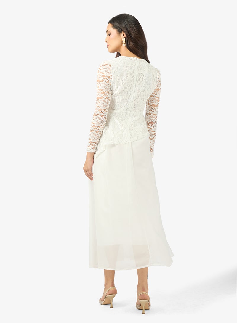 Khizana Dress With Lace Details - Image 2