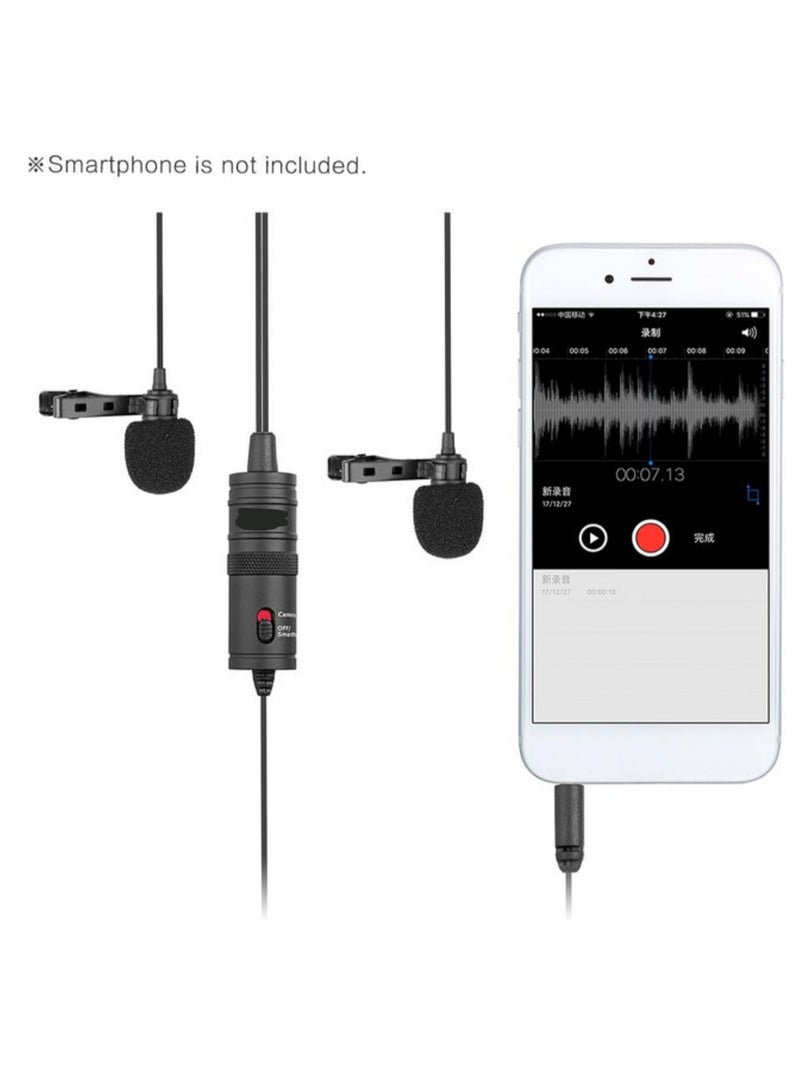 Directional Lavalier Microphone – Clip-On Condenser Mic for Smartphones, Audio Recorders & PC – Black, 3.5mm AUX Input - Image 2