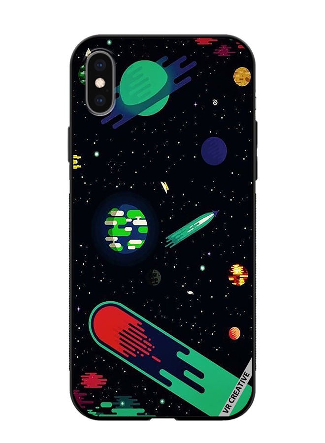 VR CREATIVE Protective Case Cover For Apple iPhone XS Max Galaxy Design Multicolour - Image 1