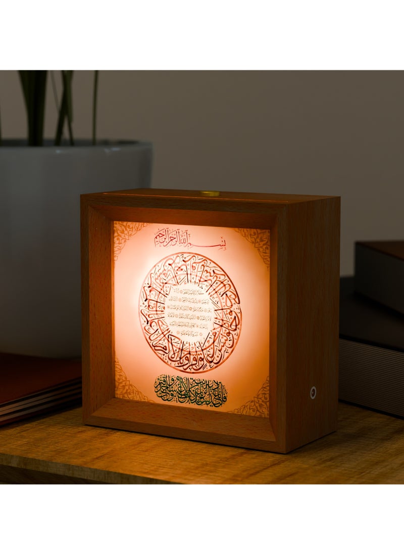 GALADUNE Wooden Night Light, Touch Control Table Lamp, Multi-Brightness with Continuous Dimming, Room, Holiday Party Decor, Replaceable Photo DIY Night Light Gift  - Image 1
