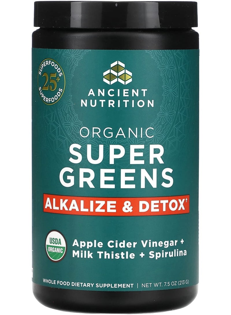 Ancient Nutrition Organic Super Greens Alkalize & Detox 7.5 oz (213 g)