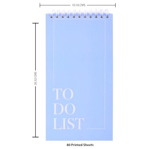 Papboo Easy to Carry To-Do List, Planner, Check list With 80 Printed Sheets Matte Finished Cover (Sky Blue) - Image 4