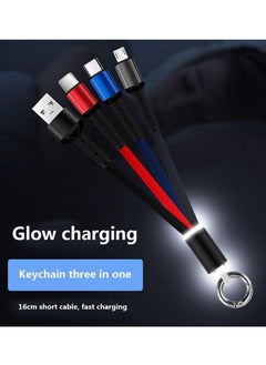 X-SCOOT Keychain 3 in 1 Fast Charging Cable For Micro + Lightning + Type-C  - Image 2