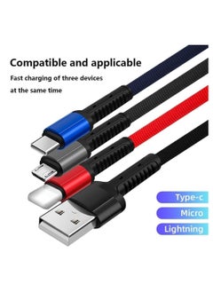X-SCOOT Keychain 3 in 1 Fast Charging Cable For Micro + Lightning + Type-C  - Image 3