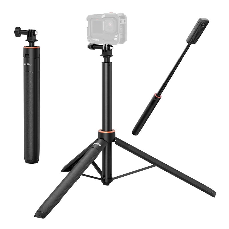 SmallRig 59" Extendable Selfie Stick Tripod for GoPro Hero 13/12/11, for DJI Action 6/5 Pro/4, for DJI Pocket 3, for Xtra Muse, for Akaso, 1/4"-20 Screw for Insta360 X5/X4, Mirrorless Camera - 5284 - Image 1
