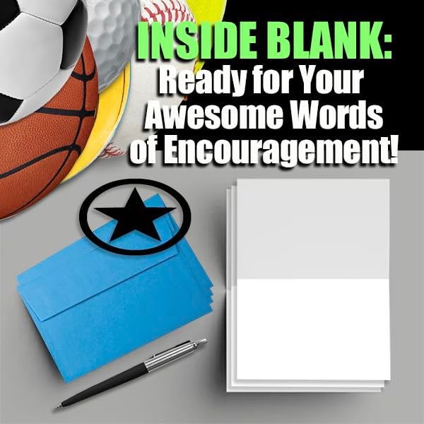 Play Strong 12-Pack 'YOU GOT THIS' Sports Note Cards – Motivational Greeting Cards for Athletes & Coaches (4.25x5.5 in) – Sports Powercards Empower the Champion Within! - Image 4