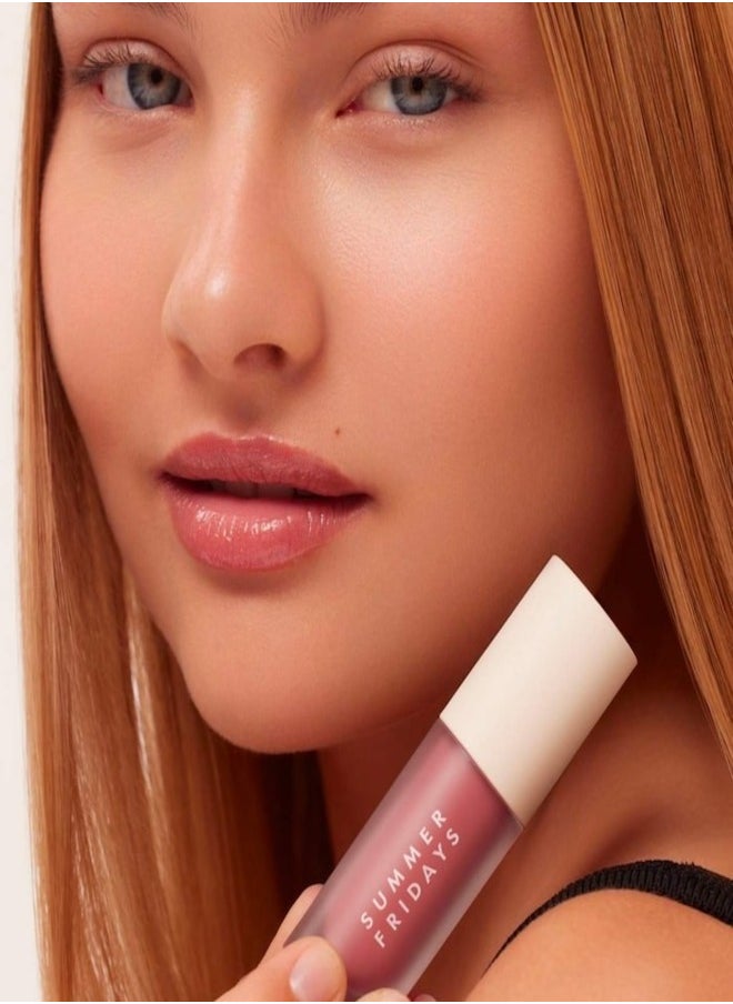 SUMMER FRIDAYS Summer Fridays Dream Lip Oil - Hydrating Translucent Lip Gloss, Blush Dreams - A nourishing touch of sheer blush, with buildable color 4.5ml  - Image 5