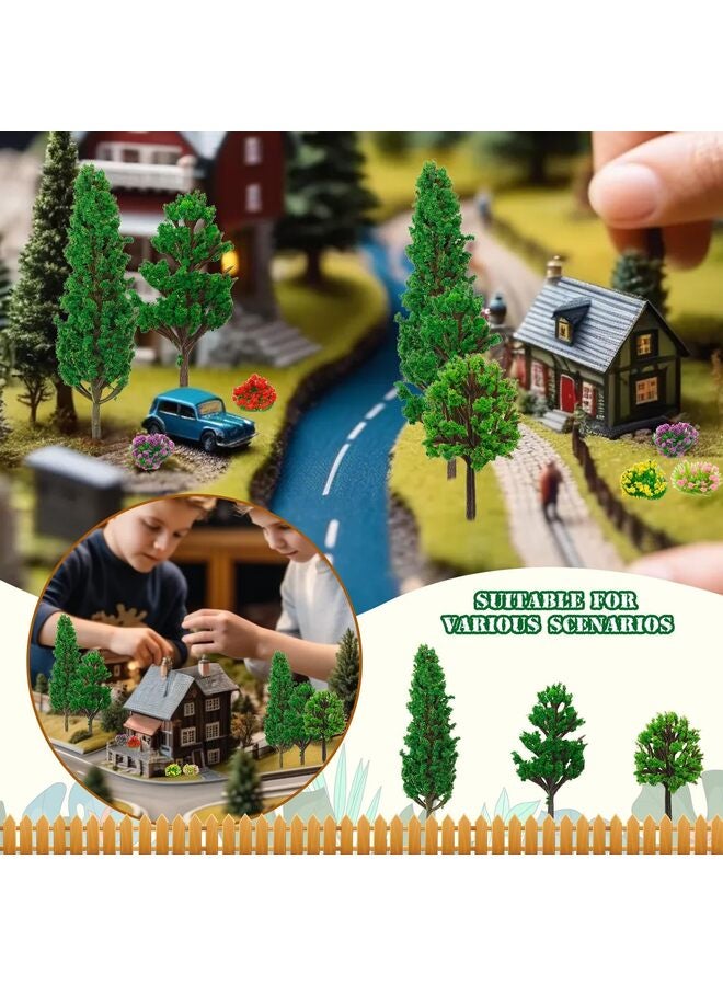 أشجار نموذجية صغيرة، مجموعة زهور ملونة، شجرة حديقة جنية، نبات - Image 3