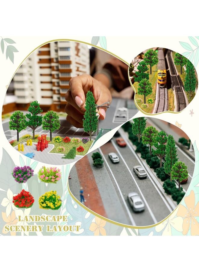 أشجار نموذجية صغيرة، مجموعة زهور ملونة، شجرة حديقة جنية، نبات - Image 2