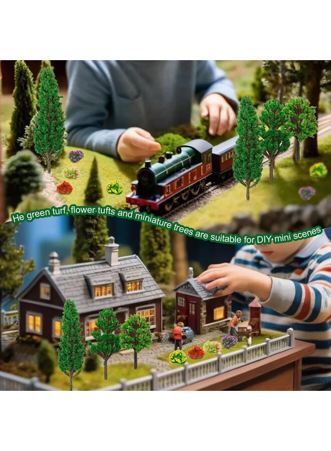 أشجار نموذجية صغيرة، مجموعة زهور ملونة، شجرة حديقة جنية، نبات - Image 4