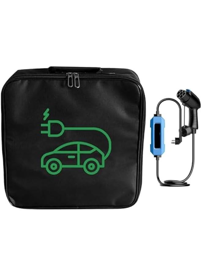 Waterproof EV Charger Cable Handled Bag | EV Extension Cords Trunk Organization Pocket,EV Charging Cable Bag,Zipper Closure Automotive Interior Storage Pouch for Car Air Pump  - Image 1