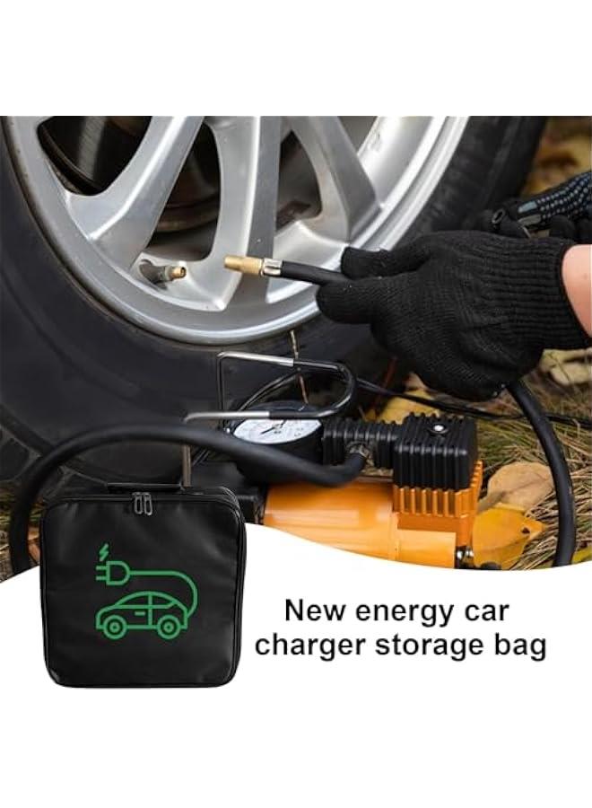 Waterproof EV Charger Cable Handled Bag | EV Extension Cords Trunk Organization Pocket,EV Charging Cable Bag,Zipper Closure Automotive Interior Storage Pouch for Car Air Pump  - Image 3