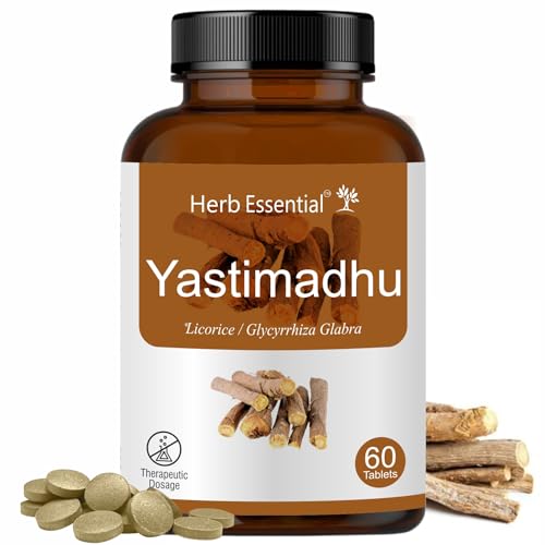 Herb Essential Yashtimadhu (Licorice) Tablets 500mg - 60 Count (Pack of 2) | Gastric & Respiratory Support, Throat Relief, Anti-Inflammatory & Antioxidant, Stress & Adrenal Support | Natural Herbal Supplement - Image 2